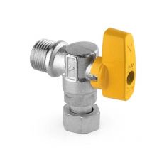 Raccord de vanne gaz coudé 1/2' x 3/4' avec capuchon libre APM 3450.020 1/2' x 3/4'