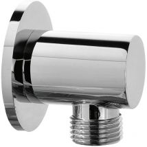 Raccord d'eau modèle rond de couleur chrome Damast Lindos 13801 Chromé