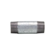 Raccord double tube, galvanise 3/8', 40 mm mâle/mâle