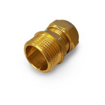 Raccord droit à compression, écrou et ogive pour tube cuivre 15 x 3/4' m