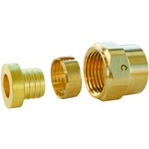 Raccord droit à visser pour tube per Ø12 - Ecrou-tournant F15/21 par lot de 5