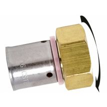 Raccord droit avec écrou libre à sertir laiton f 12 x 17 pour tube en per - Centrale Brico