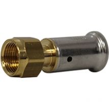 Raccord droit écrou libre laiton multicouche à sertir th ou be Ø16x2.0-3/8