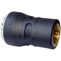 Plasson - Raccord droit encliquetable pe Ø40 - Laiton femelle 1''1/4 (33/42) avec portée plate iso 228 et joint fourni