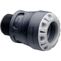 Plasson - Raccord droit encliquetable pe Ø63 - mâle 11/2 - Série 1