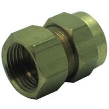Raccord droit femelle et bicone laiton pour tube cuivre