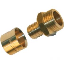 Quick plomberie Raccord droit à glissement laiton m 15 x 21 pour tube en per