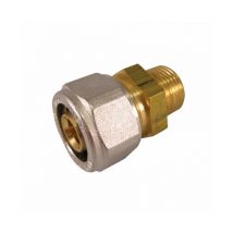 Raccord droit mâle à compression pour tube Multicouche - Filetage: 20x27 - Ø tube: 20