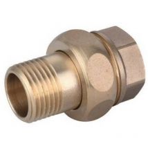 Raccord droit mf 3 pièces laiton jaune ibp