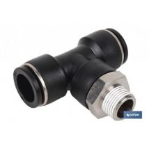 Raccord fileté en plastique t, T-6, R-1/2