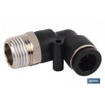 Cofan - Raccord fileté coudé en plastique T-16, R-1/2