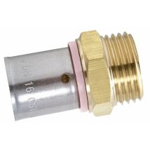 Quick plomberie Raccord droit à sertir laiton m 15 x 21 pour tube en per