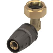 Raccord écrou tournant à 90° - Raccord écrou tournant à 90°: 16x3/8'