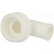 Raccord en caoutchouc pour tuyau de chasse d'eau, blanc