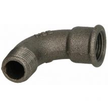 Raccord en fonte malléable noir coude court 90° 1 1/2'' ff/fm