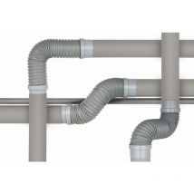 Raccord extensible évacuation Multicoude Ceta L.190 à 290mm Ø40 mm mâle-femelle - 211-MULTI340-MF