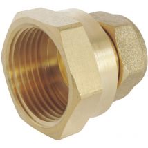 Somatherm For You - Raccord laiton bague laiton à compression - Tube cuivre Ø14 - Femelle 20/27