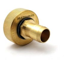 Raccord femelle S60x6 - embout cannelé 25mm en laiton