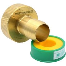 Multitanks - Raccord femelle S60x6 - embout cannelé 33mm en laiton