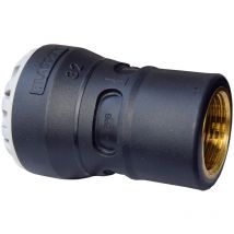 Plasson - Raccord droit encliquetable pe Ø25 - Laiton femelle 3/4'' (20/27) avec portée plate iso 228 et joint fourni