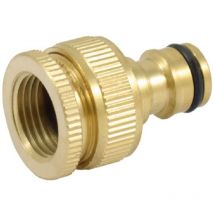 Ferrestock QUICK CONNECTOR BRASS 3/4" C/Adaptor 1/2