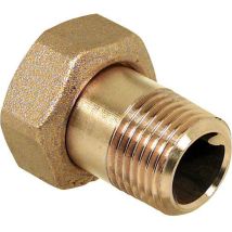 Raccord Filete A Vis 1/2" Avec 2 Ecrous Chapeau Douille Filetee Et Bague Etanche
