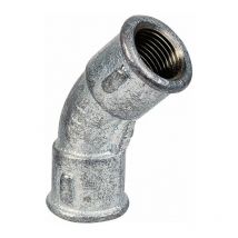 Ecolands - Raccord fonte galva coudé 45° à visser - f 1' - Grand rayon - n° 41