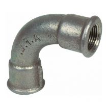 Ecolands - Raccord fonte noire coudé 90° à visser - ff 3/4' - Grand rayon - n° 2