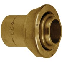 Raccord gaz 2 pièces droit à joint plat compteur à braser cuivre Filetage 6/20 - Ø22