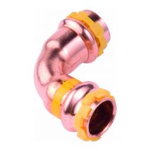 Aalberts - Raccord gaz coudé 90° à sertir - vsh SudoPress - aips - ff diamètre 42 x 42