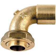 Raccord gaz coudé 90° à joint plat à braser cuivre 6/20-CU 28