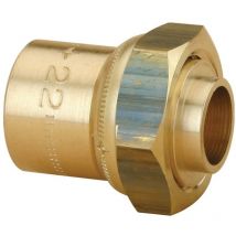 Raccord gaz droit 2 pièces Femelle à jpg - à souder cuivre Ø28CU - 26x34