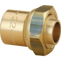 Racor de gas hembra recto de 2 piezas jpg - soldadura de cobre Ø22CU - 20x27