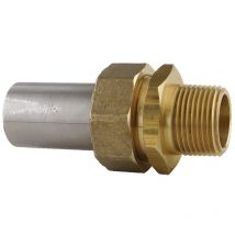 Gurtner - Raccord gaz droit 3 pièces à visser Male - à souder acier Ø33.7 - 26x34