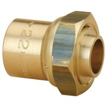 Raccord gaz naturel Fer/Cuivre Femelle + joint à souder 2p 15x21/cu 18 la pièce