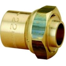 Raccord 2 pièces droit à joint plat – Cuivre – Gaz naturel / GPL – Raccord gaz