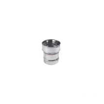 Raccord inox poêle pour tubage flexible, diamètre 125x180/186