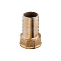 Raccord laiton cannelé femelle-mâle - 1/4' diam 10