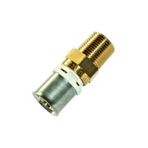 Raccord laiton nickelé multicouche mâle 20x27/26 mm, sans plomb