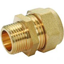 Somatherm For You - Raccord laiton bague laiton à compression - Tube cuivre Ø14 - Mâle 20/27