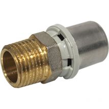 Arcanaute - Raccord multicouche à sertir th - Droit Mâle 1/2' (15/21) - Ø20x2,0