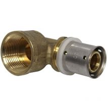 Raccord multicouche à sertir coude femelle (20/27) 3/4" - Ø20x2,0 - MULTIPEX