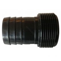 Raccord noir cannelé 39 mm a visser 1 pouce 1/2 Jardiboutique