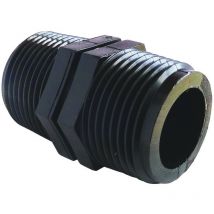 Raccord plast MM20/27 à visser pour raccorder 2 tuyaux d'alimentation 20/27