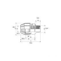 Raccord plastique tube pe Ø20 - Droit Mâle augmenté 3/4 (20/27)