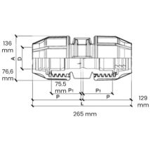 Sferaco - Raccord plastique tube pe Ø75 - Manchon de jonction