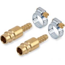 Powerplus - Raccord pneumatique mâle auto-tétine lot de 2