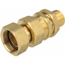 Raccord pour compteur eau, laiton sortie Qn 2,5 - 3/4'' fm x 1'' ff