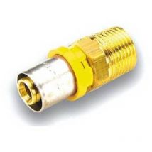 Raccord pour gaz multicouche mâle droit