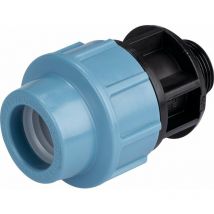 Raccord pour tuyau polyéthylène droit mâle 25mm - 20x27